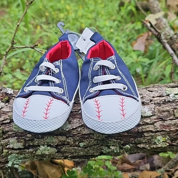 Baseball Sneakers Unisex Baby 9-12 Months New - Picture 3 of 10